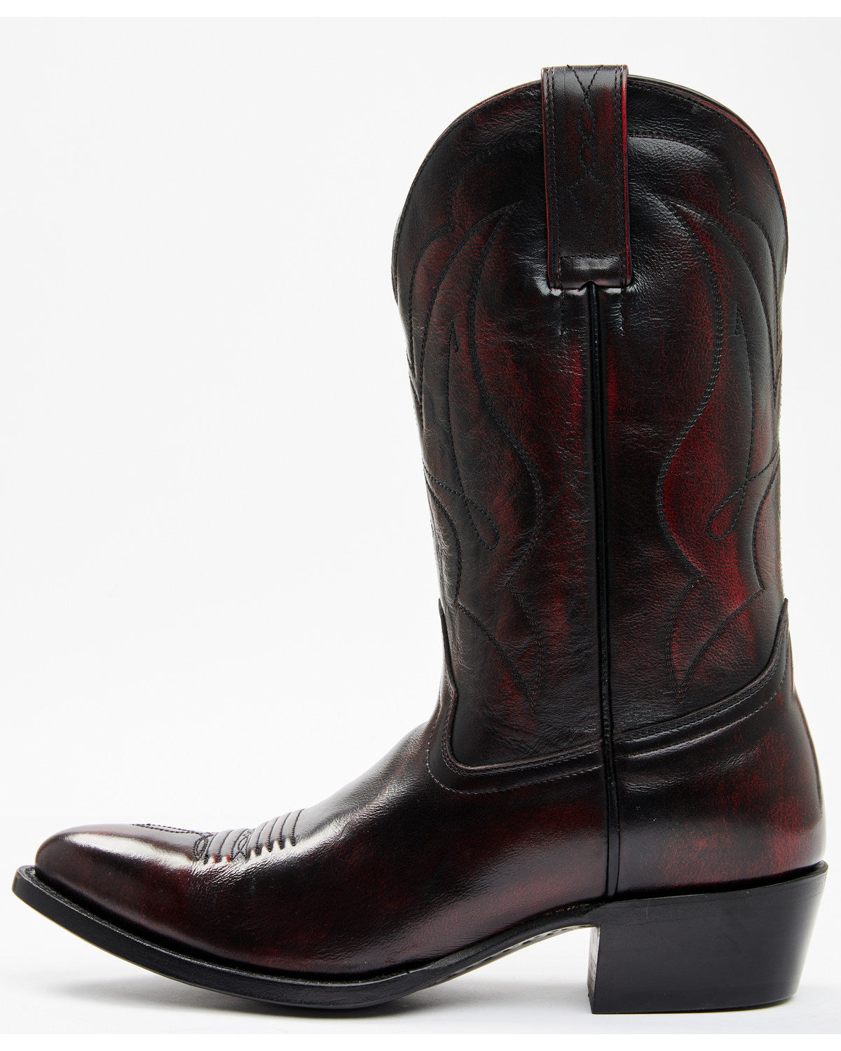 Men's Black Cherry Western Boots - Round Toe