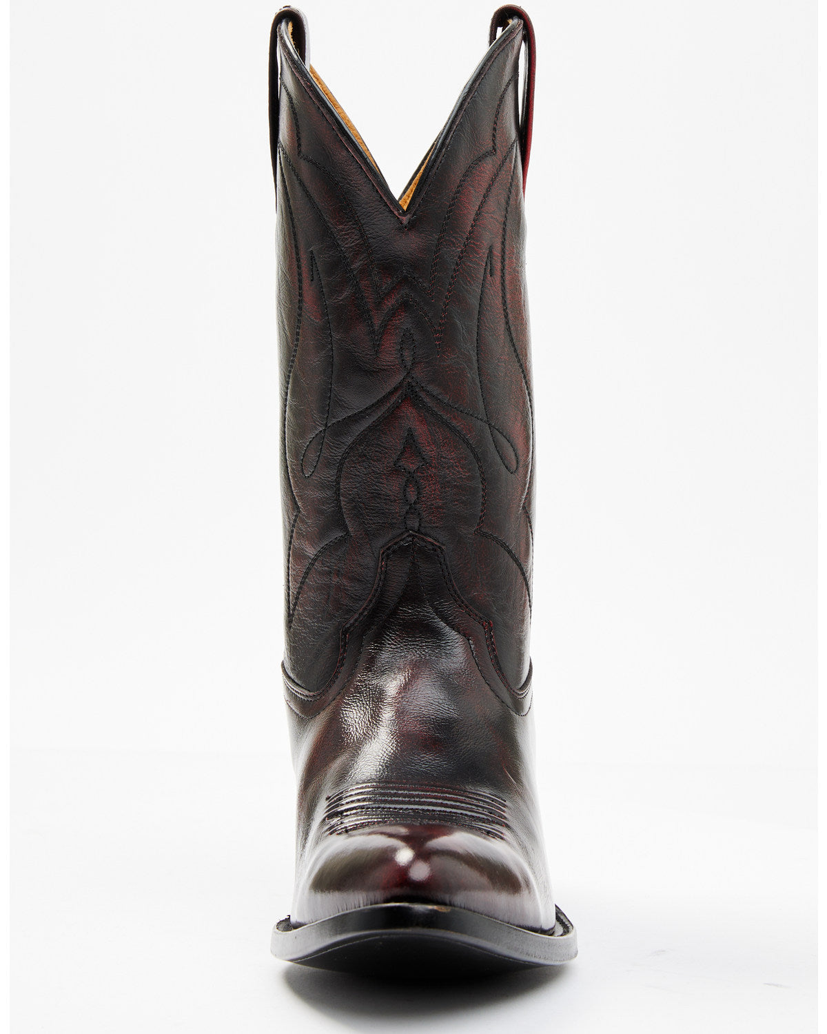 Men's Black Cherry Western Boots - Round Toe