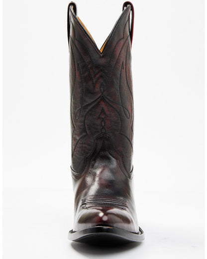 Men's Black Cherry Western Boots - Round Toe