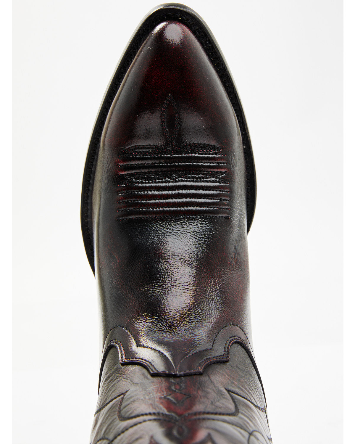 Men's Black Cherry Western Boots - Round Toe