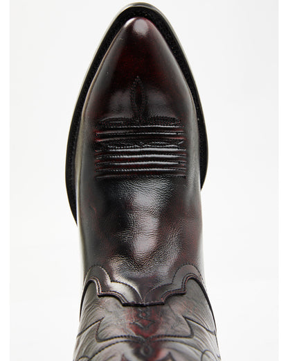 Men's Black Cherry Western Boots - Round Toe