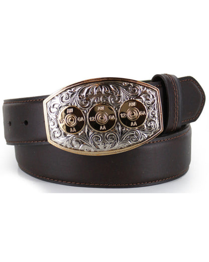 Men's Bullet Buckle Leather Belt