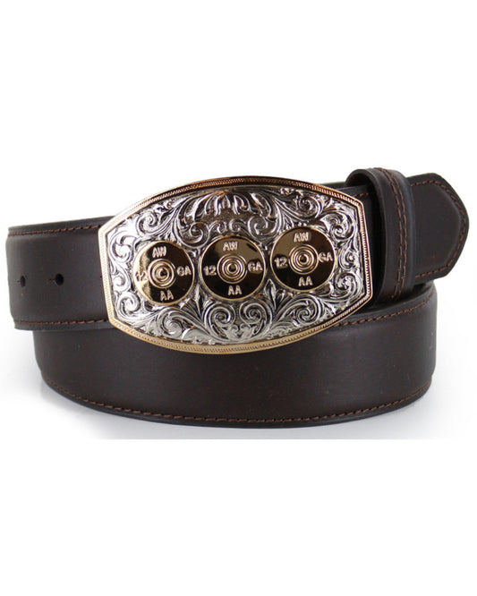 Men's Bullet Buckle Leather Belt