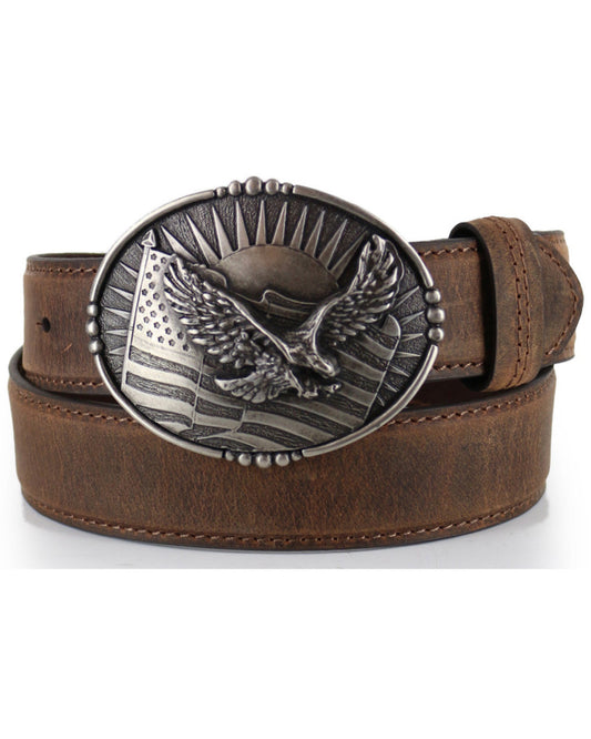Men's Patriotic Eagle Leather Belt