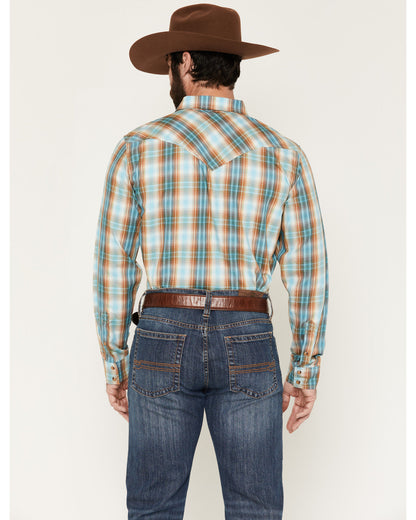 Men's Solstice Plaid Print Long Sleeve Snap Western Shirt