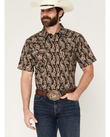 Men's Easy Livin' Paisley Print Short Sleeve Snap Western S