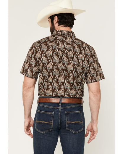 Men's Easy Livin' Paisley Print Short Sleeve Snap Western S