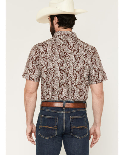 Men's Rusted Gate Paisley Print Short Sleeve Snap Western S