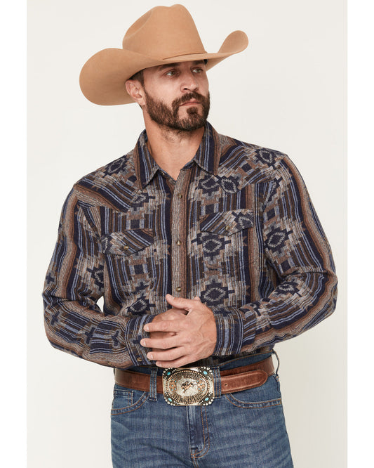 Men's Outpost Southwestern Print Long Sleeve Snap Flannel S