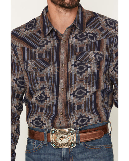 Men's Outpost Southwestern Print Long Sleeve Snap Flannel S
