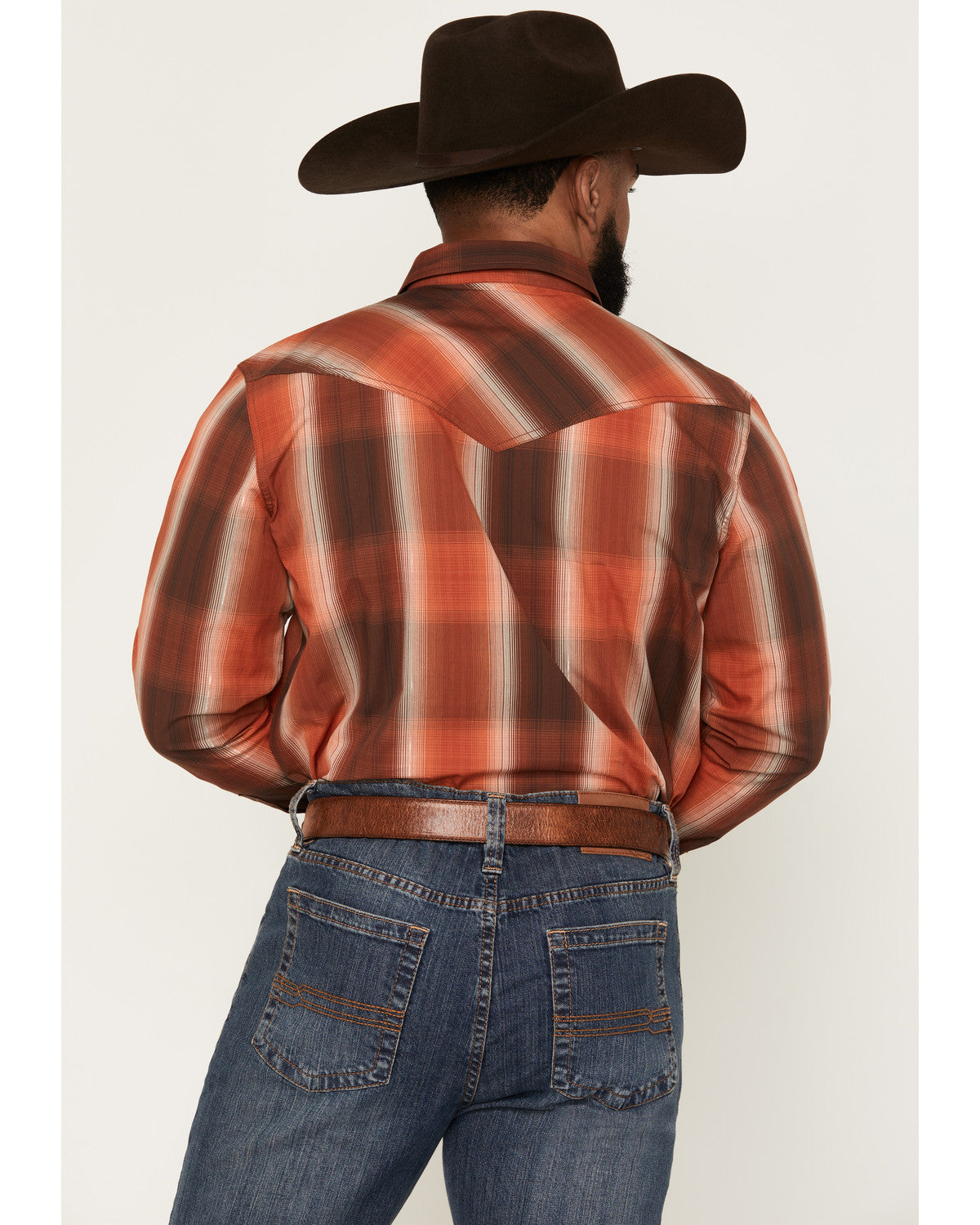 Men's Lure Lurex Plaid Print Long Sleeve Snap Stretch Weste