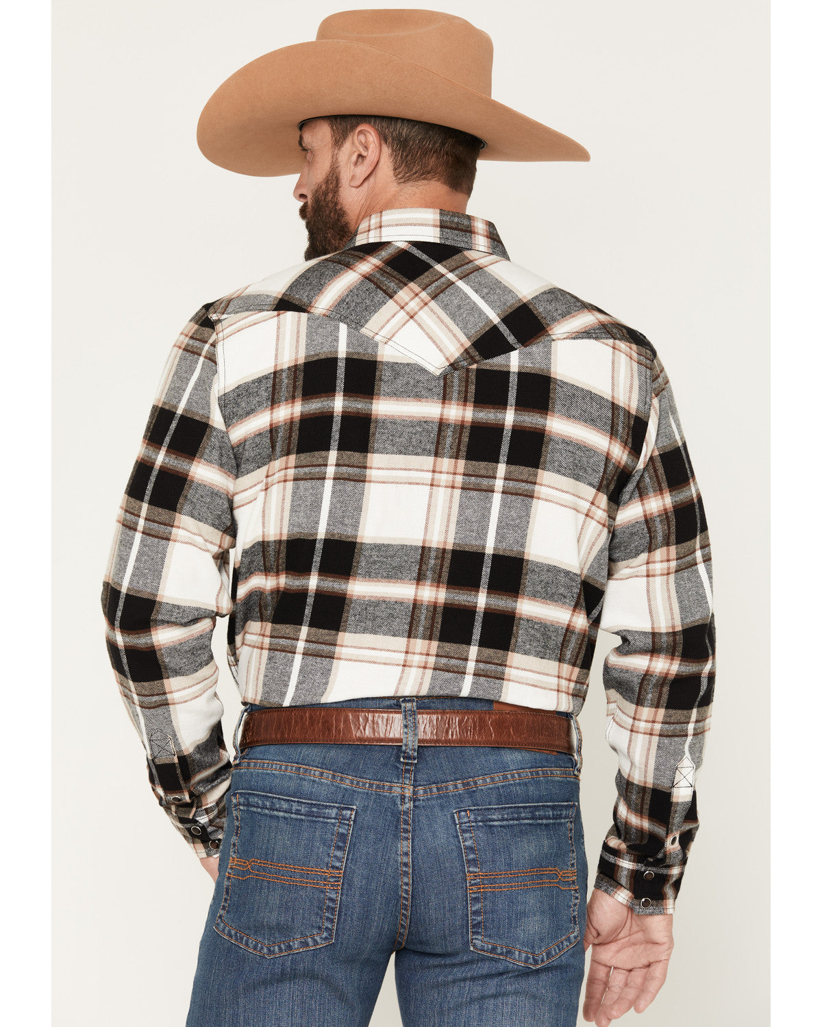 Men's Standard Issue Plaid Print Long Sleeve Snap Flannel S