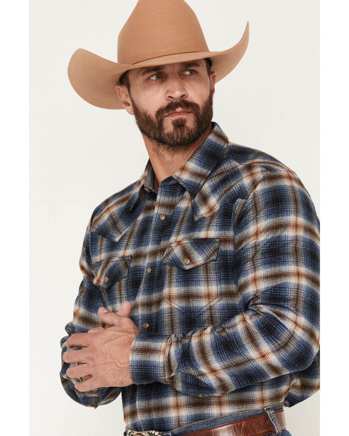 Men's Sequoia Plaid Print Long Sleeve Snap Flannel Shirt