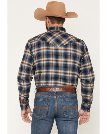 Men's Sequoia Plaid Print Long Sleeve Snap Flannel Shirt