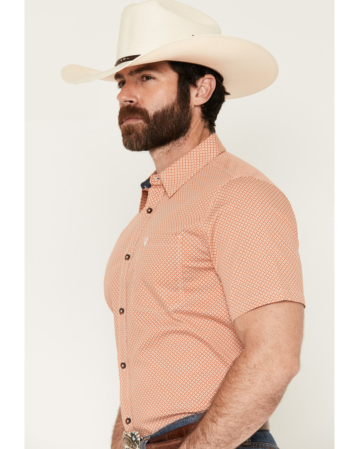 Men's Grill And Greet Medallion Print Short Sleeve Stretch