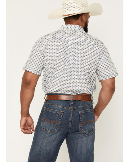 Men's Re Ride Geo Print Short Sleeve Button-Down Stretch We