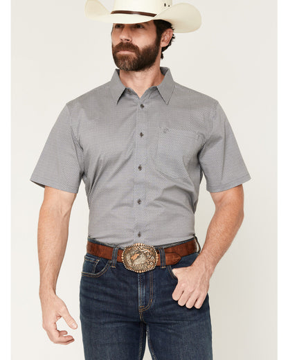 Men's Astro Geo Print Short Sleeve Button-Down Stretch West