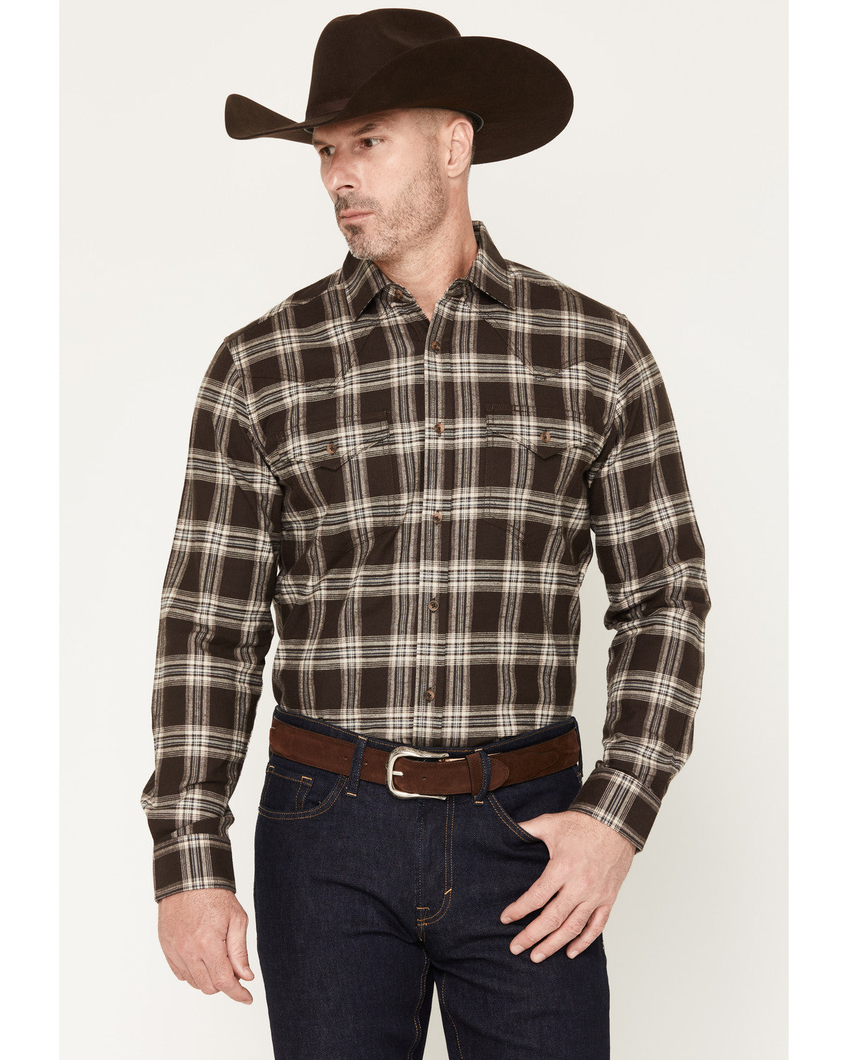 Black 1978® Men's McCone Plaid Print Long Sleeve Button-Dow