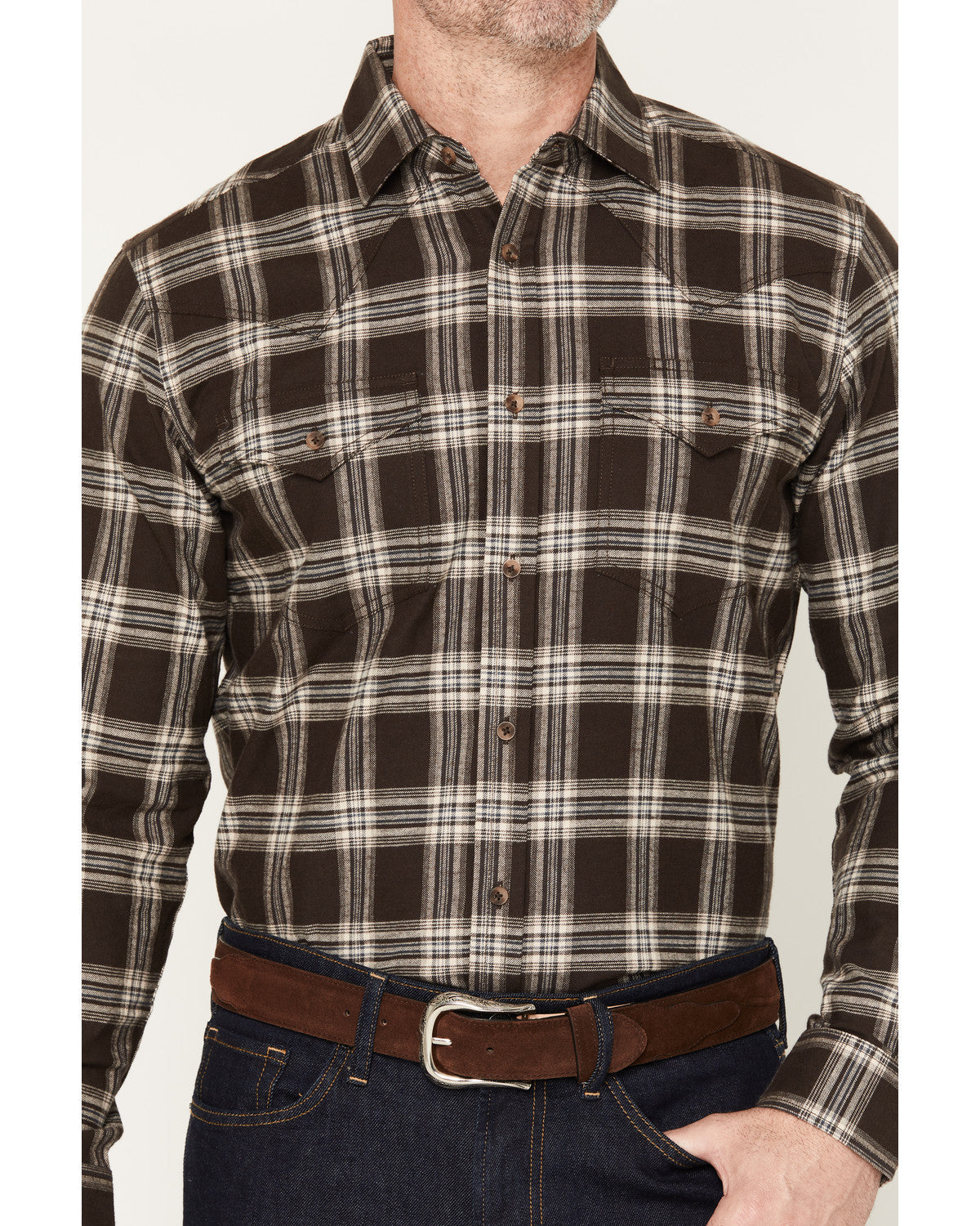 Black 1978® Men's McCone Plaid Print Long Sleeve Button-Dow