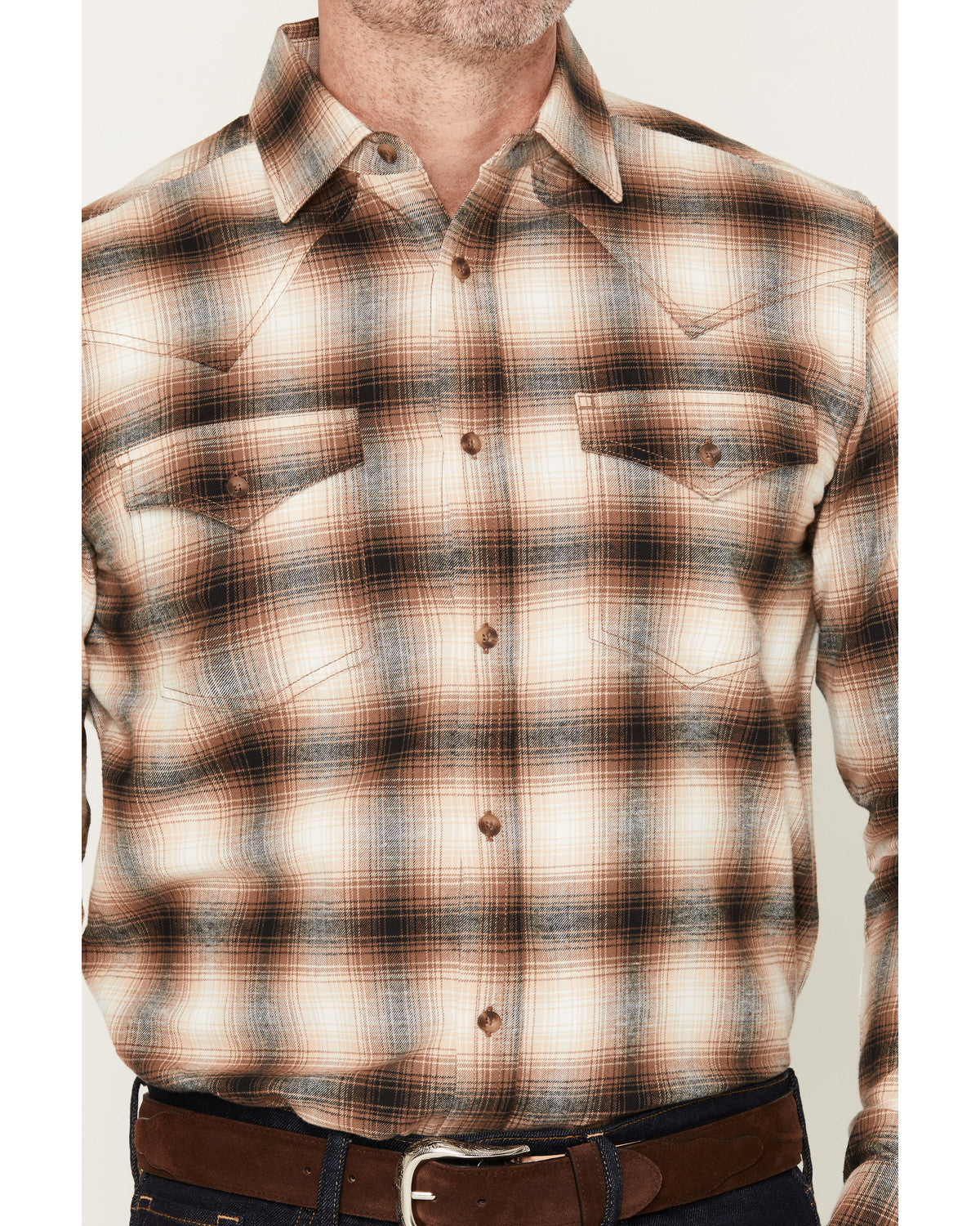 Black 1978® Men's Broadwater Plaid Print Long Sleeve Button