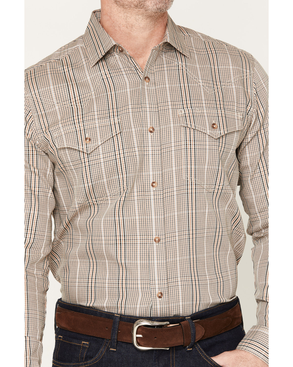 Black 1978® Men's Pondera Plaid Print Long Sleeve Button-Do