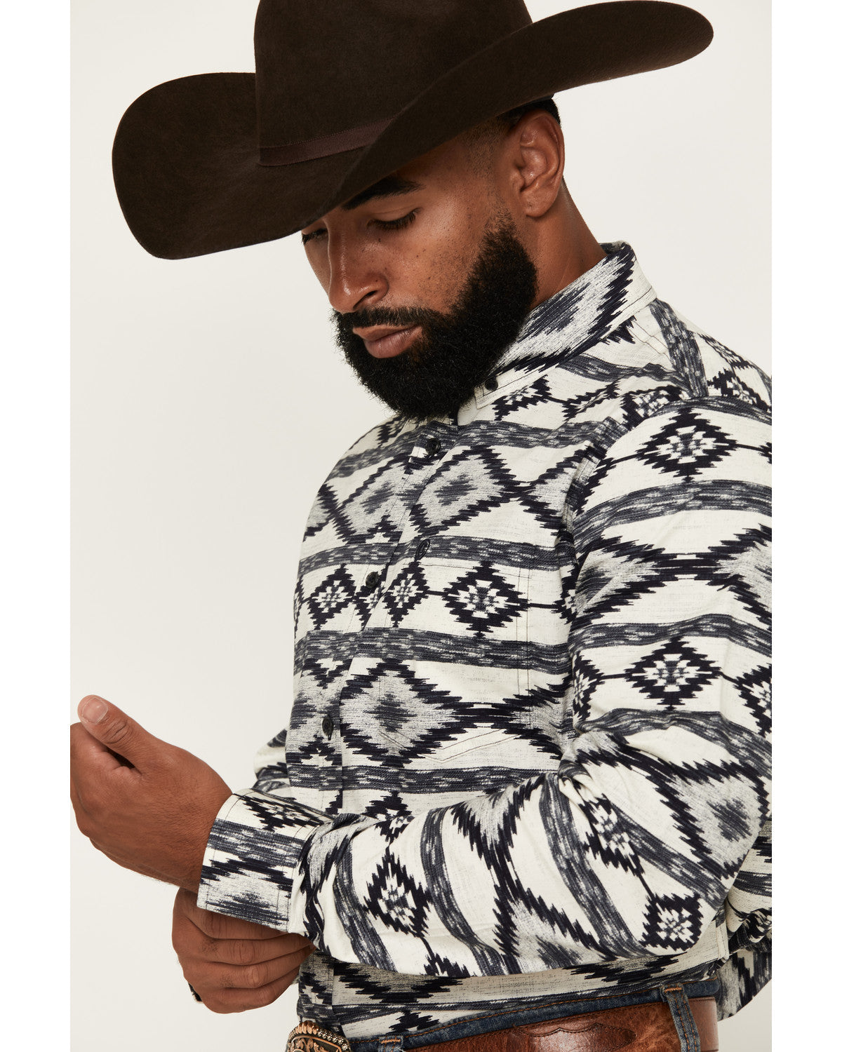 Men's Tiki Room Southwestern Print Long Sleeve Button-Down