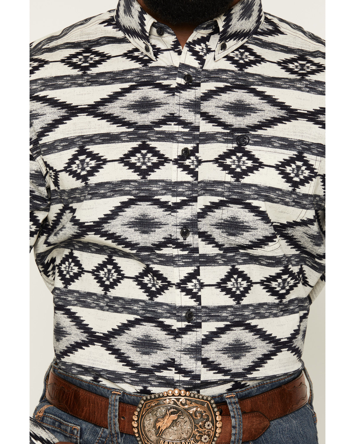 Men's Tiki Room Southwestern Print Long Sleeve Button-Down