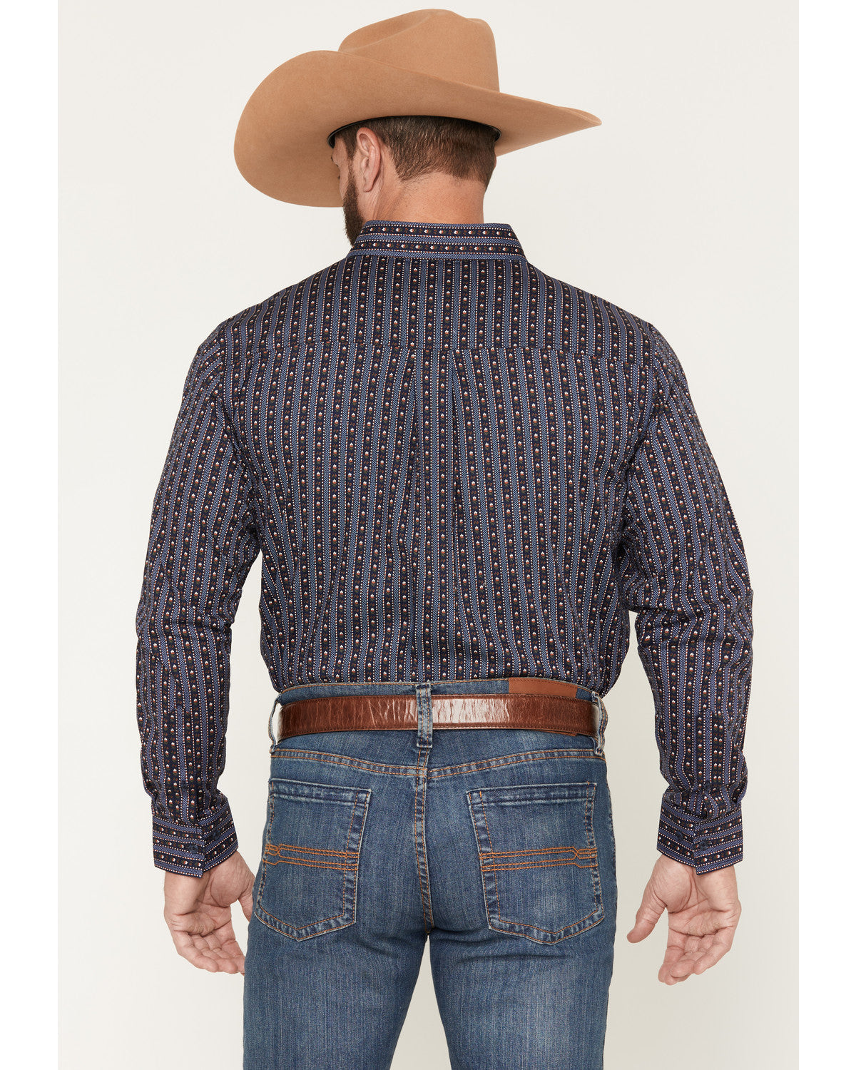 Men's Huckleberry Floral Striped Long Sleeve Button-Down St