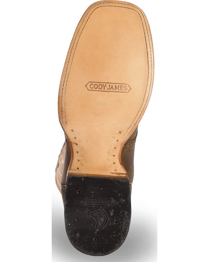 Men's Saddle Vamp Western Boots - Broad Square Toe